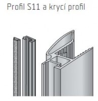 S-profil S11 ezüst elox 2,7m