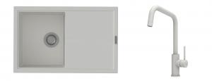 K-StrongSinks S3 mosogató szett Labe 780x500mm fehér + csaptelep Arda fehér