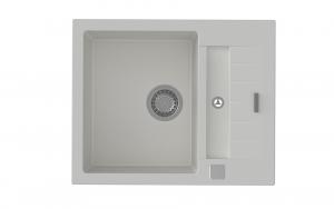 StrongSinks S3 Gránit mosogató Vardar 615, 615x500 mm, csepegtető, fehér