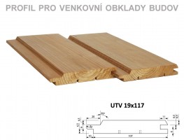 Palubky fasáda Borovice ThermoWood Tatran (UTV) 4200/117/19