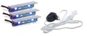 SAL LED üvegpolc megvilágítás - 2db + tápegység kék