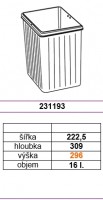 GOLLINUCCI pótkosár Sistema, 16 l