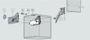 BLUM 20Q1061UA Aventos HL stabilizáló rúd