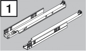 BLUM 560H5500C Tandem teljeskihuzású fióksín Tip-on 550mm