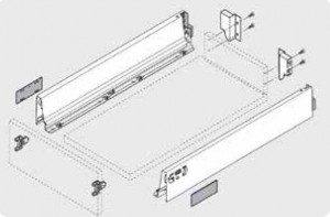 BLUM készlet Antaro M 500 mm/30 kg, Blumotion/TOB, fehér SW