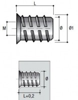 Peremes anyacsavar BU04 M6x20mm