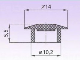 Takarósapka szerelő nyílásra átmérő 10mm fekete