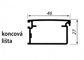 REHAU végzáró LÉC ALU 27 mm ALU 230L