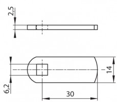 K-LEHMANN Számjeles zár 57.01 L Z-1, 4 jel, B + retesz