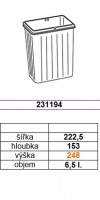 GOLLINUCCI pót kosár Sistema 900-hoz, 6,5 l