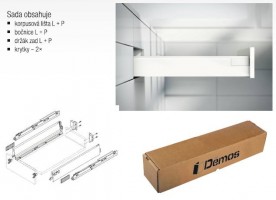 BLUM készlet Antaro M 650 mm/65 kg, Blumotion/TOB, szürke R9006