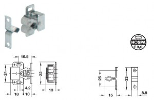 Hafele 244.01.903 dupla retesz cink