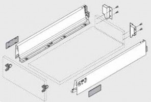 BLUM készlet Antaro M 450 mm/30 kg, Blumotion/TOB, szürke R9006