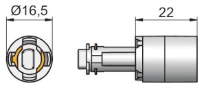 LEHMANN henger hosszabbító 22mm (180° P4 16,5mm)