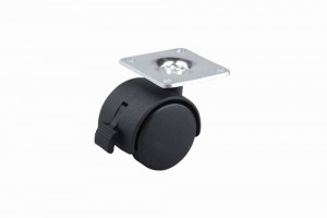 StrongCastors Kerék 40 mm lemez fék fekete