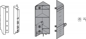 BLUM ZSF.345E.D1 Space Corner Antaro D szilárd szürke