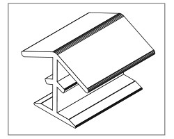 ALAP BEL/KÜL SAROK 135° ALU csiszolt 150mmREHAU