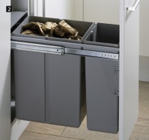 HETTICH 49476 Bin.it Duo I szemeteskosár szürke