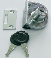 SISO 917 zár két üvegre egyforma kulcs nikkel