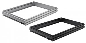 HETTICH 78045 keret szekrényekre fronttal 600 435, fekete