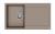 StrongSinks S3 Gránit mosogató ZALA 860,860 x 500mm,csepegtetővel, barna