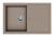 StrongSinks S3 Gránit mosogató Labe 780, 780 x 500 mm, csepegtetővel, bézs