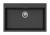 StrongSinks S3 Mosogató gránit Ipel 780x510mm csepegtető nélkül fekete
